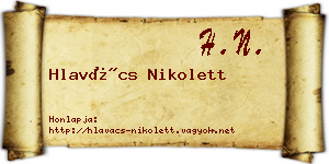 Hlavács Nikolett névjegykártya