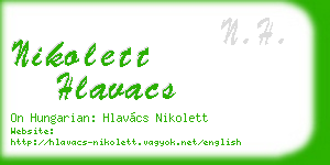 nikolett hlavacs business card
