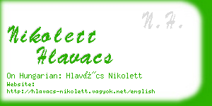 nikolett hlavacs business card